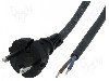 Cablu alimentare AC, 5m, 2 fire, culoare negru, cabluri, CEE 7/17 (C) mufa, JONEX - S8RR-2/15/5BK
