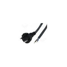 Cablu alimentare AC, 1.5m, 2 fire, culoare negru, cabluri, CEE 7/17 (C) mufa, JONEX - S8RR-2/10/1.5BK