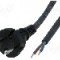 Cablu alimentare AC, 3m, 2 fire, culoare negru, cabluri, CEE 7/17 (C) mufa, JONEX - S8RR-2/10/3BK