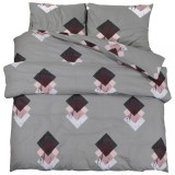 Cumpara ieftin Set cu husa de pilota, gri, 140x200 cm, bumbac