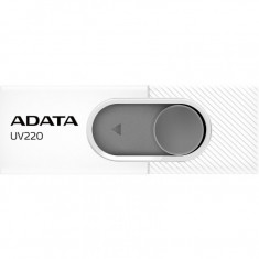 Stick memorie USB AData UV220. 64 GB, USB 2.0, Alb/Gri