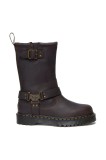 Dr. Martens ghete de piele Anistone Hi femei, culoarea maro, cu toc plat, izolare usoara, DM31901201