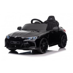 Masinuta electrica pentru copii, Bmw M4 90W 12V 7Ah, roti EVA, scaun tapitat, negru