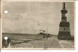 (A) carte postala-CONSTANTA-Farul din port 1955