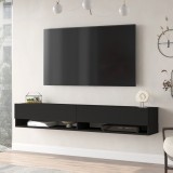 Comoda TV cu 2 usi Laitila 29,5x180x31,5cm negru [en.casa] HausGarden Leisure