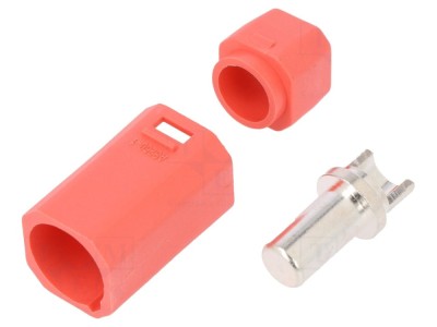 Conector DC tată 500V 90A roșu foto