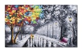 Cumpara ieftin Tablou dormitor, living pictat manual - Impreuna pe aleea vietii (8) -100x60cm ulei pe panza in cutit, efect 3D, Spectaculos!