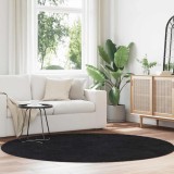 VidaXL Covor shaggy cu pom &icirc;nalt, NAVARRA, negru, 200x200cm, poliester