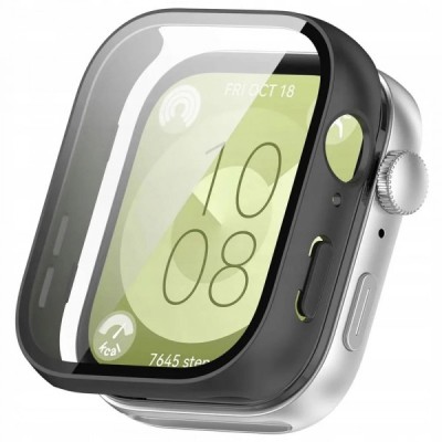 Husa Techsuit Defense360 Pro pentru Huawei Watch Fit 3, Neagra foto