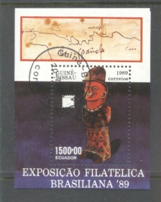 Guinee Bissau 1989 Brasiliana perf. sheet Mi.B280 used TA.123 foto
