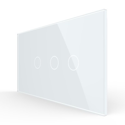 Intrerupator Simplu + Dublu cu Touch LIVOLO cu Rama Din Sticla, Standard Italian, 4M SmartElectro IntelligentHouse foto