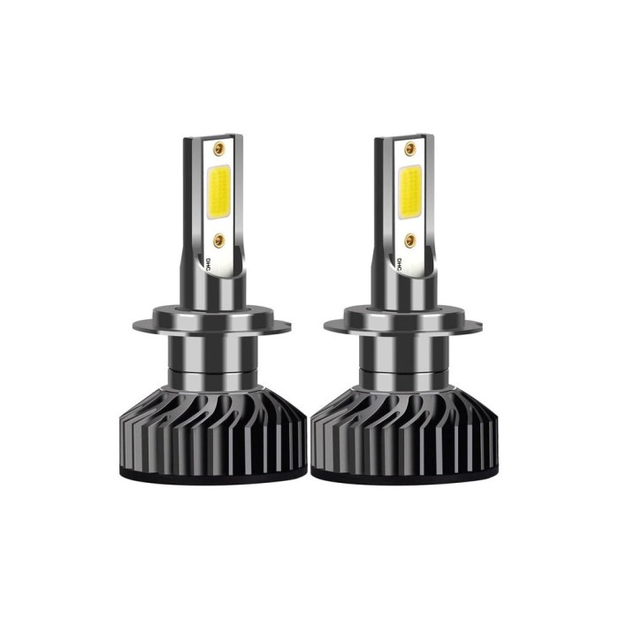 Set 2 becuri LED H7 CANBUS, F2-COBS, Putere 100W, 12.000 lumeni, 6000K