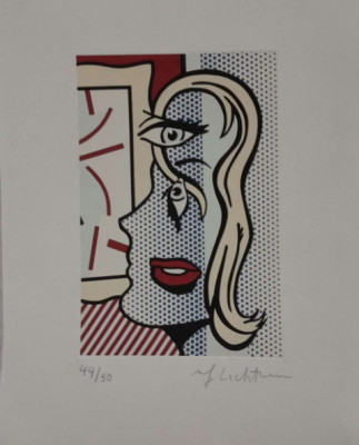 Cromolitografie (44 din 50) semnata Roy Lichtenstein, 27x20 cm foto