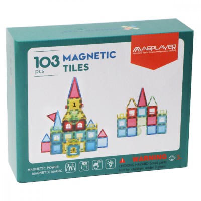 Set de constructie magnetic 3D - 103 piese foto