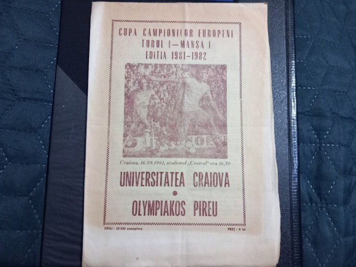 Program U Craiova - Olympiakos Pireu