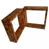 Raft patrat de perete, din lemn