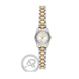 Michael Kors Lexington Ceas Damă Quartz 19mm cu Cadran Alb și Brățară Bicoloră din Oțel Inoxidabil