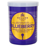 Cumpara ieftin Kallos Blueberry masca revitalizanta pentru par uscat, deteriorat si tratat chimic 1000 ml