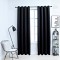 vidaXL Draperii opace cu inele metalice, 2 buc., negru, 140 x 225 cm 134411