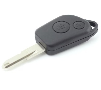 Carcasa cheie auto Techstar cu 2 butoane si suport baterie pentru Peugeot &amp;ndash; compatibila 206, 207, 307, 407 foto