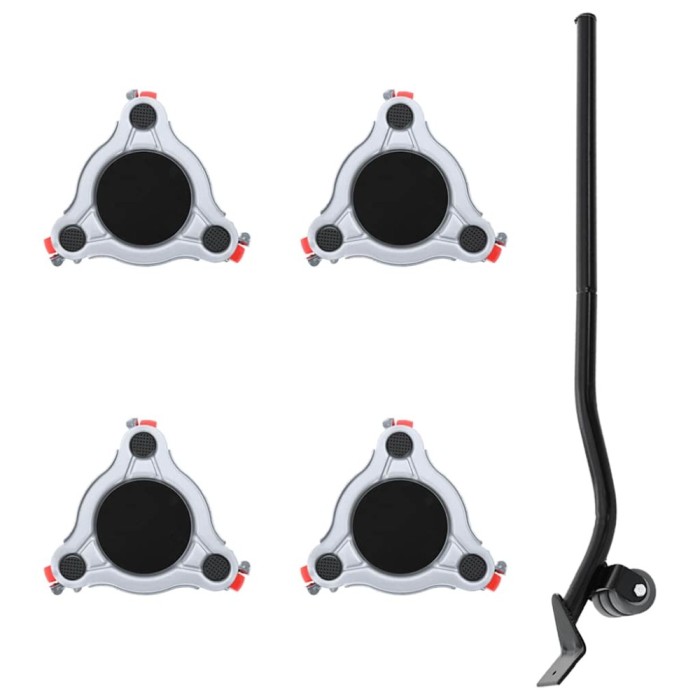 Role pentru mobilă, 4 buc., cu dispozitiv de ridicare, 14,5x13,5x4 cm, oțel, 400 kg
