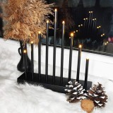 Lumanari decorative de Craciun, 9 becuri tip LED, culoare negru Household NewTrend