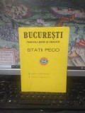 București, Arad, Brașov, Cluj, Constanța, Oradea, Sibiu, Timișoara, hartă, Principale artere de circulație, Stații PECO, Mihail Necula 1978, 013