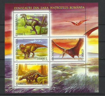 Romania MNH 2005 - Dinozauri din Tara Hategului - LP 1675 a - vezi descriere foto