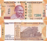 India 200 Rupii 2018 UNC