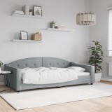 VidaXL Cadru de pat, gri deschis, 100 x 200 cm, material textil