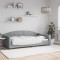 vidaXL Cadru de pat, gri deschis, 100 x 200 cm, material textil 354188