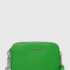 MICHAEL Michael Kors poseta de piele culoarea verde