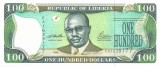 LIBERIA █ bancnota █ 100 Dollars █ 1999 █ P-25a █ UNC █ necirculata