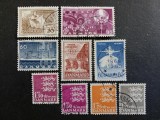 Danemarca - Lot 9 timbre gravate, emisiile vechi din anii '60 (1962-1964) obliterate -A583