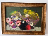 Anemone, U/c, de artistul ieșean Gheorghe Lungu, Flori, Acrilic, Altul