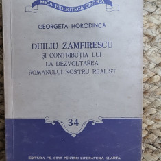 Duiliu Zamfirescu si contributia lui la dezvoltarea romanului nostru realist