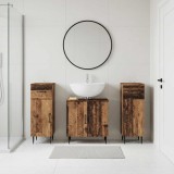 Cumpara ieftin Set de cabinet pentru baie cu 3 piese HAARLEM 3 buc. Lemn vechi
