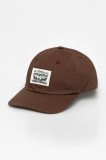 Levi&#039;s șapcă de baseball din bumbac culoarea maro, cu imprimeu, 000A9-0010