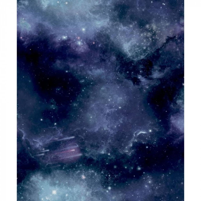 Noordwand Tapet &quot;Good Vibes Galaxy with Stars&quot;, negru si violet GartenMobel Dekor
