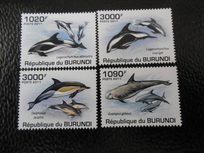 Burundi -Fauna ,delfini-serie completa ,MNH foto