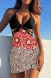SW2219-151 Costum de baie din 3 piese cu sarong floral