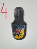 QW8 14 - Insigna - tematica militara - roza vanturilor - tunuri - suport piele, Europa