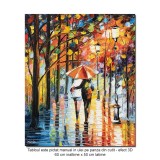 Tablou pictat manual, Impreuna pentru totdeauna (8) - 60x50cm, ulei pe panza in cutit efect 3D