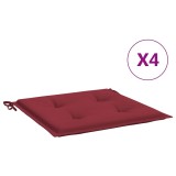 Cumpara ieftin Perne scaune gradina 4 buc. rosu vin 50x50x3 cm tesatura Oxford