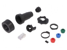 Mufă RJ45 Ethernet 8P IP68 Aurită