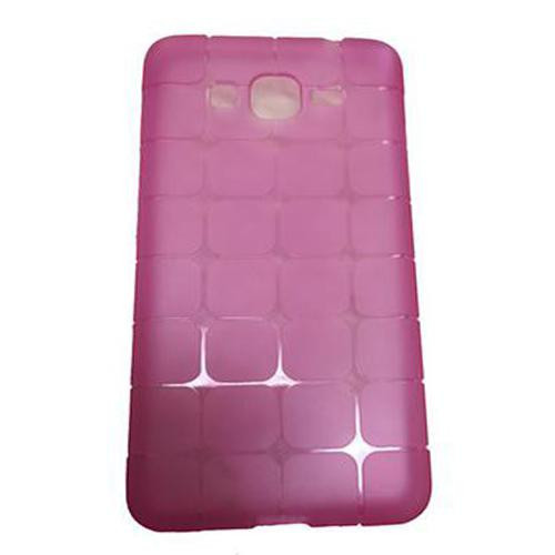 Husa Telefon Silicon Samsung Galaxy Grand Prime g530 Cube Clear Pink