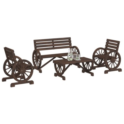 Gossi set mobilier de gradina, 4 piese, lemn masiv de brad foto