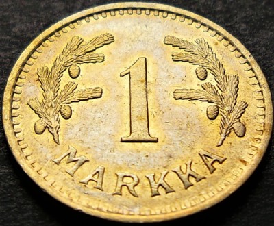 Moneda istorica 1 MARKKA - FINLANDA, anul 1940 *cod 535 A foto
