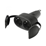 Cupla dubla cu pamantare IP44 pentru exterior /interior 16A 3680W Home NGA 02