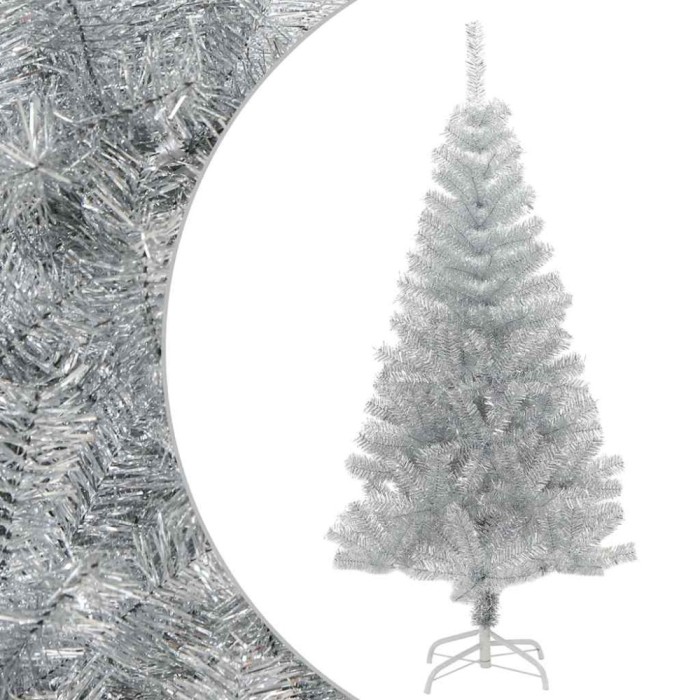 vidaXL Pom de Crăciun artificial cu suport, argintiu, 150 cm, PET 321012